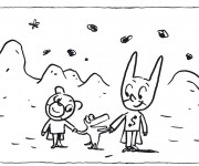 Coloriage Le petit Samsam sur Une Plan&egrave;te