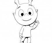 Coloriage Petit P&ocirc;a en souriant