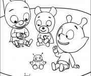 Coloriage Samsam en train de jouer