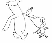 Coloriage Samsam et son ami Crapouille