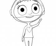 Coloriage Super Julie te salue