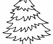 Coloriage Arbre Sapin de No&euml;l &agrave; d&eacute;couper