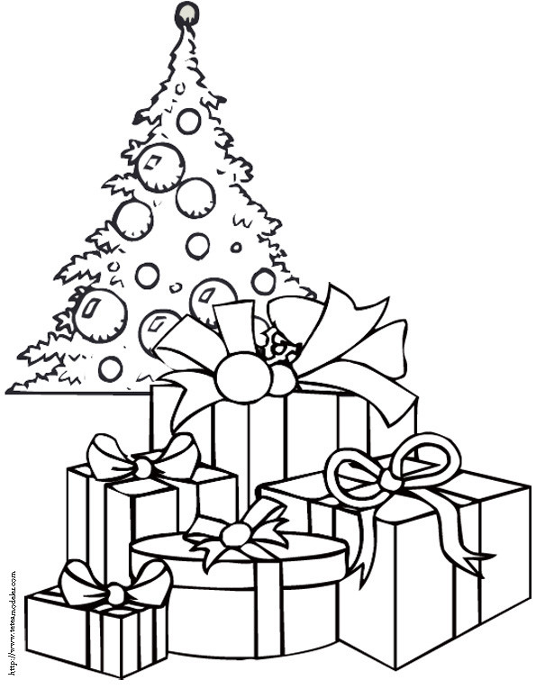 Coloriage Sapin de  Noel  gratuit  imprimer