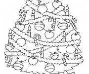 Coloriage et dessins gratuit Dessin sapin de Noël à imprimer