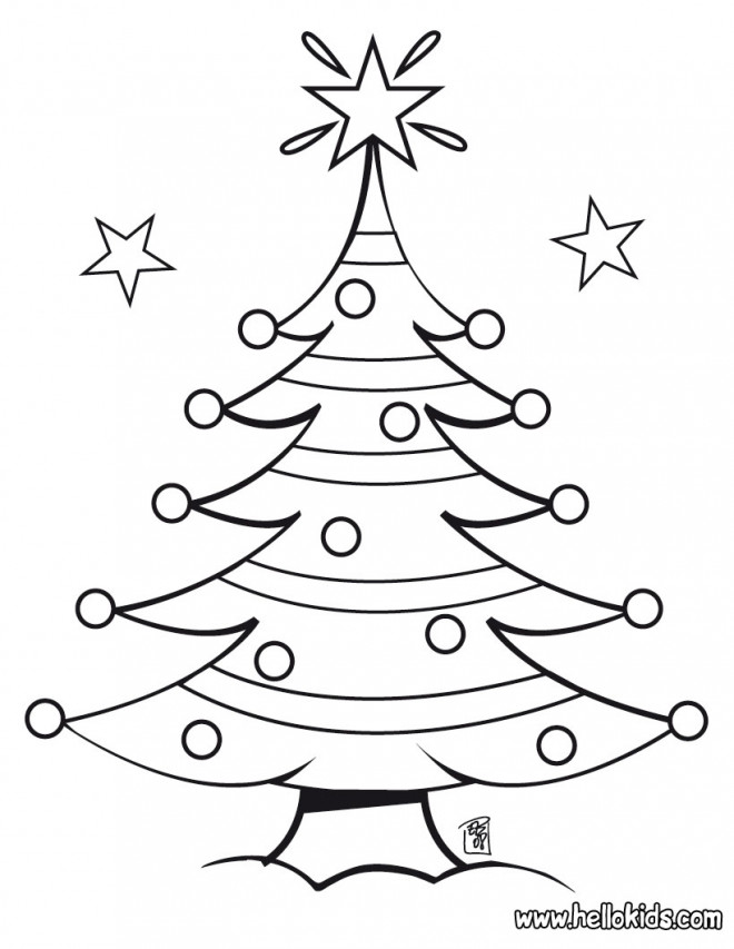 Coloriage Gabarit De Sapin De Noël Dessin Gratuit à Imprimer