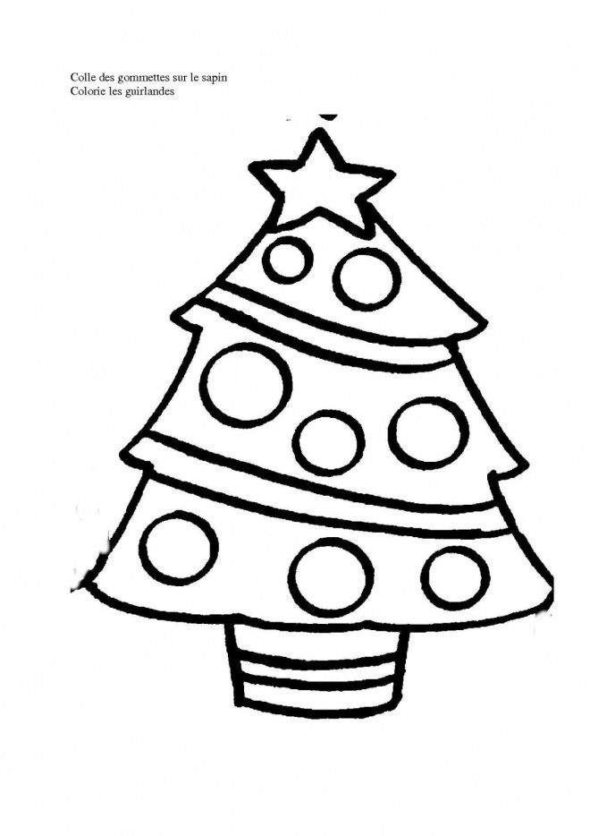 modele de sapin a colorier