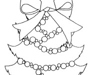 Coloriage Noeud Sapin de No&euml;l