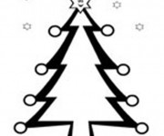 Coloriage Sapin de No&euml;l artistique