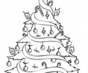 Coloriage Sapin de No&euml;l bien fait