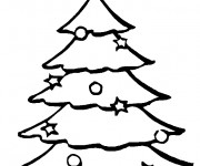 Coloriage Sapin de No&euml;l &eacute;clair&eacute;