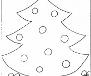 Coloriage Sapin de No&euml;l en Blanc