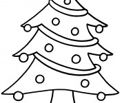 Coloriage et dessins gratuit Sapin de Noël en couleur à imprimer