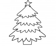 Coloriage Sapin de No&euml;l en Hiver