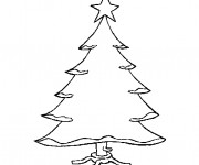 Coloriage Sapin de No&euml;l facile &agrave; d&eacute;corer