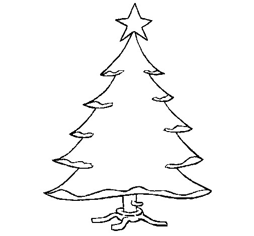 Coloriage Sapin de Noël facile à décorer