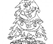 Coloriage Sapin de No&euml;l magnifique