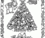 Coloriage Sapin de Noël mandala