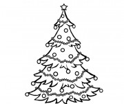 Coloriage et dessins gratuit Sapin de Noël maternelle à imprimer