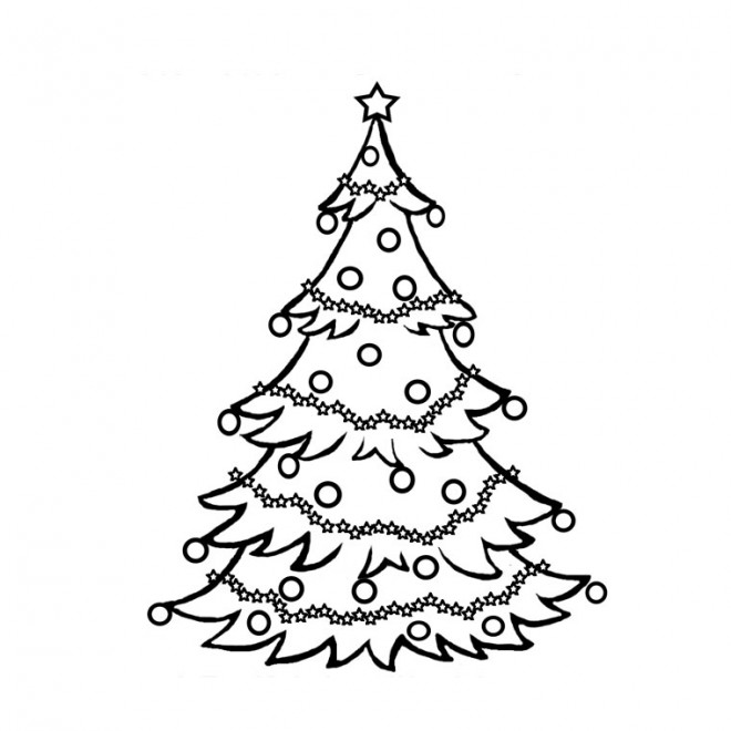 Coloriage et dessins gratuits Sapin de Noël maternelle à imprimer