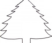 Coloriage Sapin de No&euml;l naturel