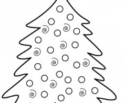 Coloriage et dessins gratuit Sapin de Noël originale à imprimer