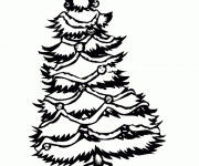 Coloriage Sapin de No&euml;l pour enfants