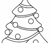 Coloriage Sapin de Noël pour Famille