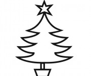 Coloriage et dessins gratuit Sapin de Noël pour petits à imprimer