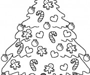 Coloriage Sapin de Noël qui brille