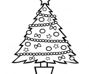 Coloriage Sapin de No&euml;l stylis&eacute;