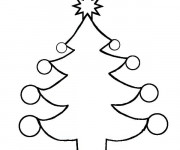 Coloriage Sapin de Noël sympathique