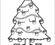 Coloriage et dessins gratuit Sapin de Noël vecteur à imprimer