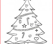 Coloriage Sapin pour un Joyeux No&euml;l