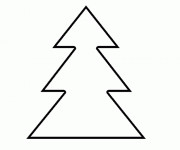 Coloriage Sapin simple en triangles