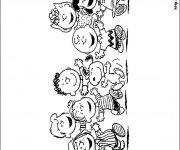 Coloriage Les personnages de Snoopy et les Peanuts