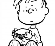 Coloriage Linus Snoopy en ligne