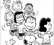 Coloriage Peanuts Personnages