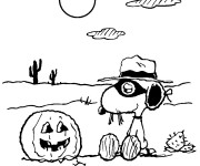 Coloriage Snoopy en Halloween