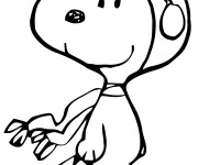 Coloriage Snoopy en noir et blanc