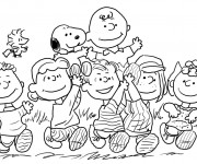 Coloriage Snoopy et ses amis dessin animé