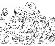 Coloriage Snoopy et ses amis dessin anim&eacute;