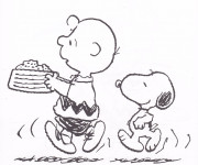 Coloriage Snoopy humoristique en ligne