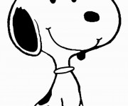 Coloriage Snoopy Le Chien souriant