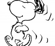 Coloriage Snoopy stylisé