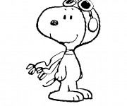 Coloriage Snoopy stylis&eacute; serie pour enfant