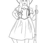 Coloriage et dessins gratuit Costume de sorcière d’Halloween à imprimer