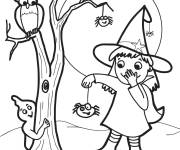 Coloriage Sorcière rigolette 
