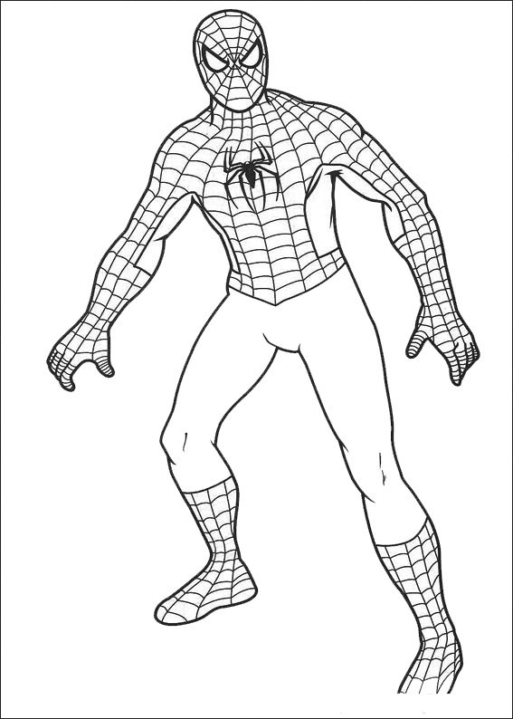 Coloriage Spiderman En Ligne Facile