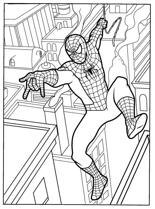 Coloriage Spiderman Facile gratuit à imprimer
