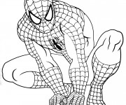 Coloriage et dessins gratuit Spiderman facile à imprimer
